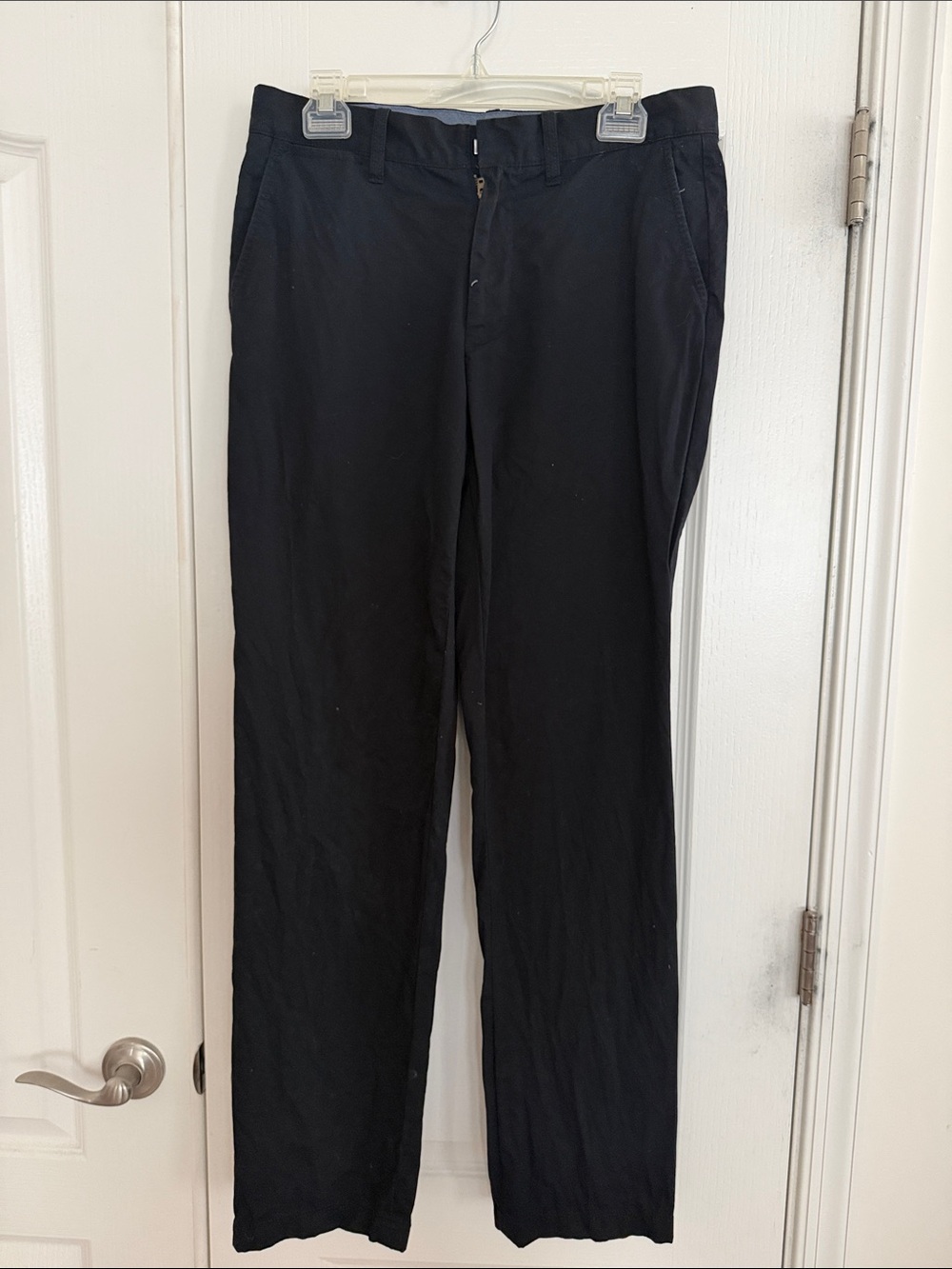 Nautica Men's Black Straight-Leg Chinos